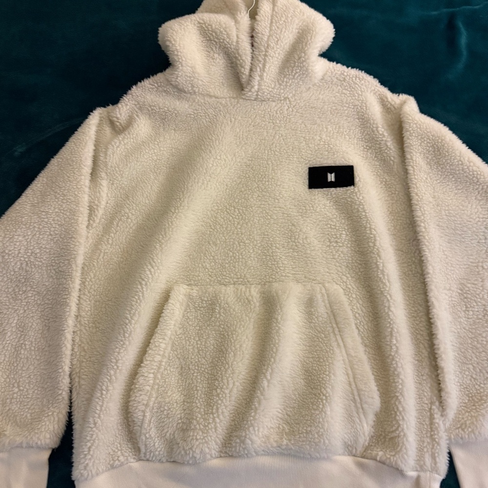 BTS Mic Drop Hoodie - Ivory